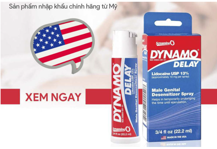 Dynamo Delay 22.2ml Xịt kéo dài thời gian quan hệ – Giải pháp chống xuất tinh sớm hiệu quả