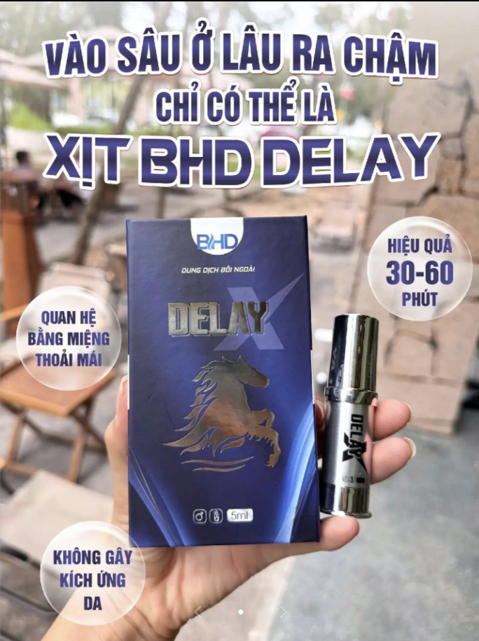 Xịt BHD Delay giúp kéo dài thời gian quan hệ và tăng khoái cảm cho nam giới.