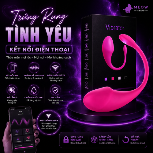 trứng rung tình yêu kết nối điện thoại phân phối độc quyền tại meowshop.vn
