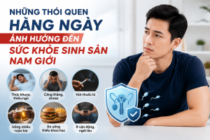 Tìm hiểu những thói quen hằng ngày có thể ảnh hưởng đến sức khỏe sinh sản nam giới, chất lượng tinh trùng và sinh lý nam. Cùng khám phá cách xây dựng lối sống lành mạnh để bảo vệ sức khỏe lâu dài.