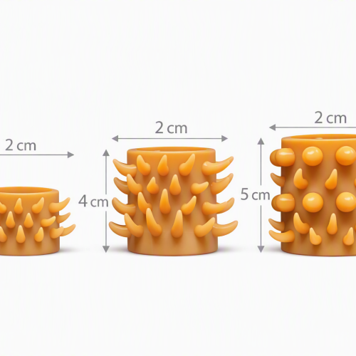 Combo 3 chiếc đôn khúc giữa râu silicon bi